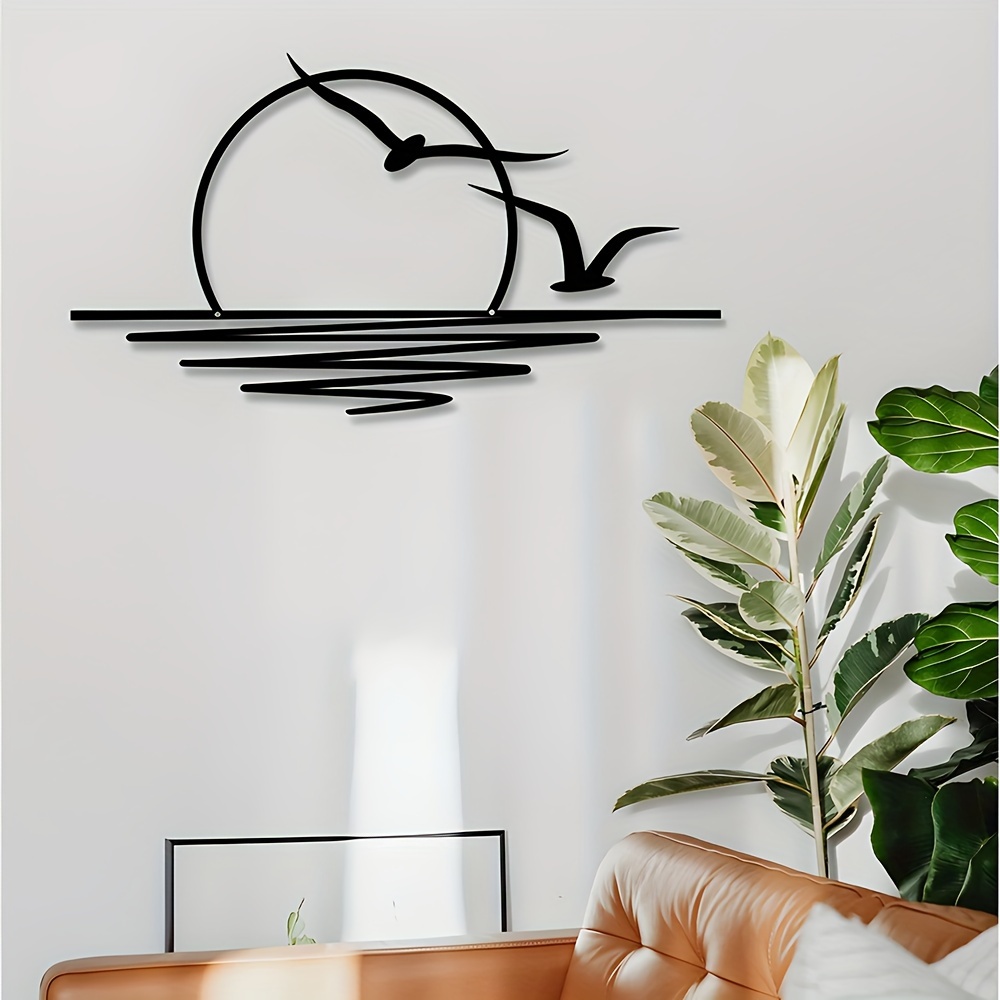 Seagull Sunrise Art Wall Decal - огляд і ціна Home Decor Indonesia