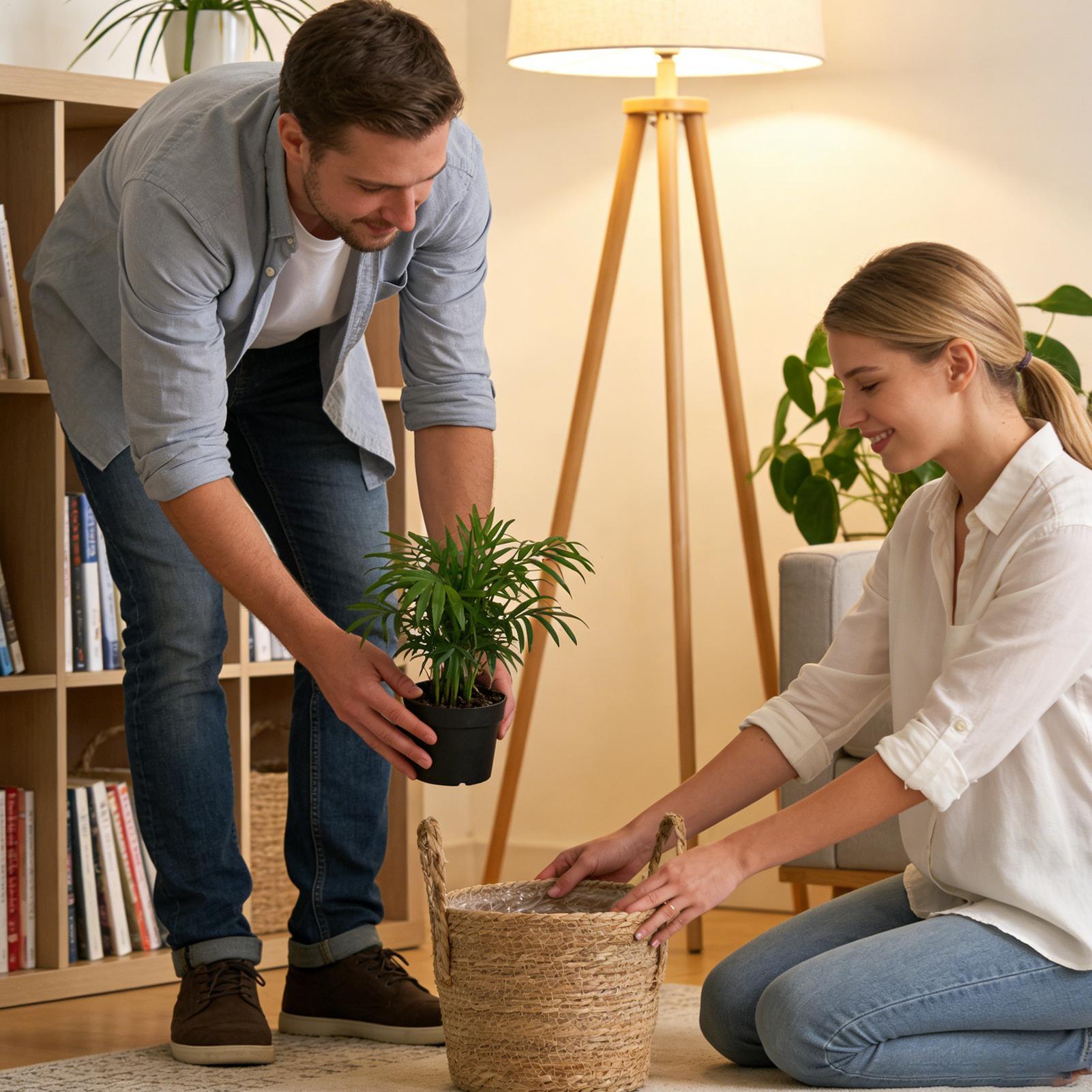Planter Basket Straw Flowerpot - огляд і ціна Rattan Plant Basket