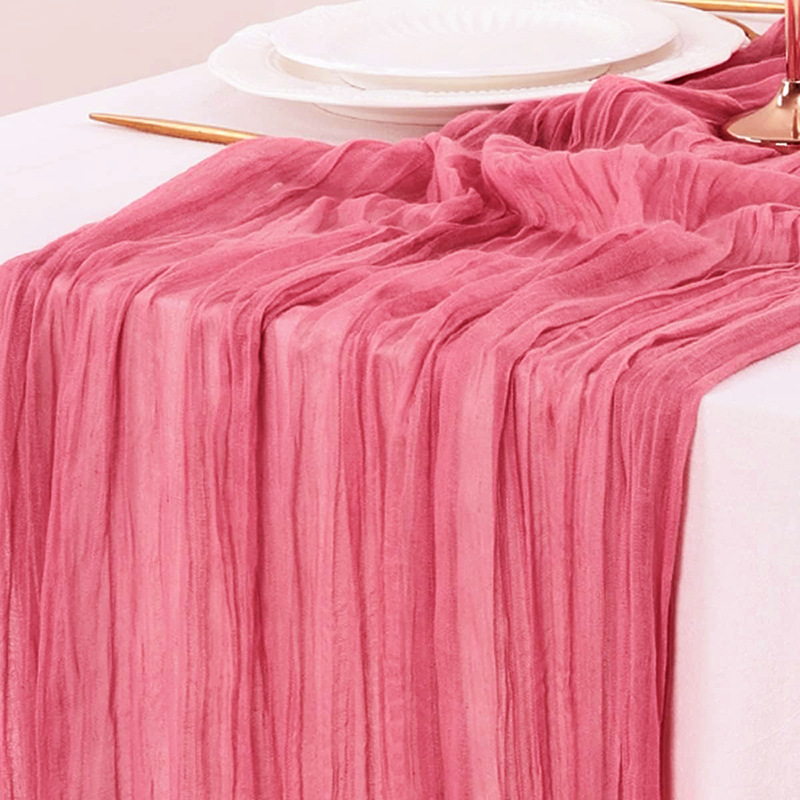 Red Table Runner Gauze Wedding - огляд і ціна Linen Table Runner