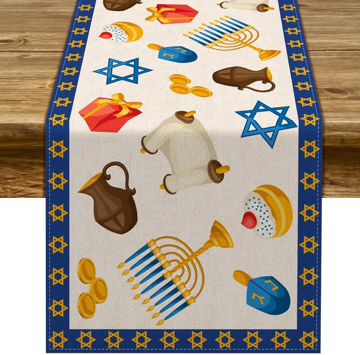 Hanukkah Linen Table Runner Pa - огляд і ціна Linen Table Runner