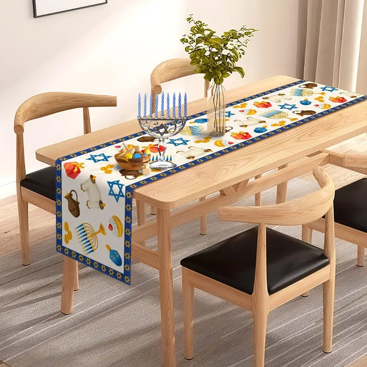 Hanukkah Linen Table Runner Pa - огляд і ціна Linen Table Runner