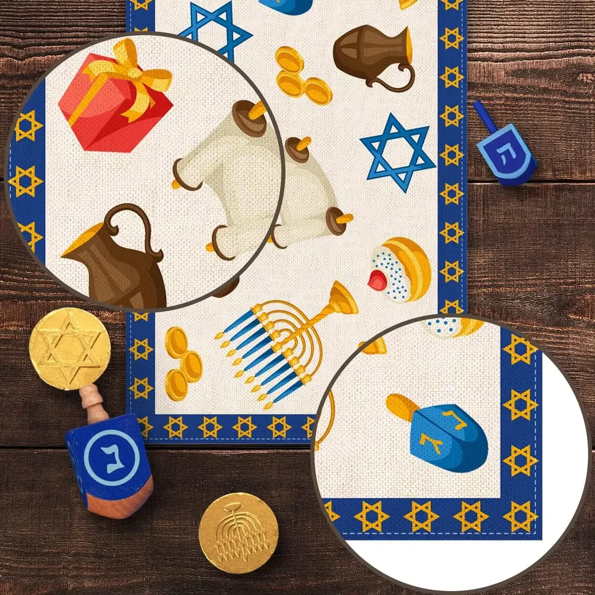 Hanukkah Linen Table Runner Pa - огляд і ціна Linen Table Runner