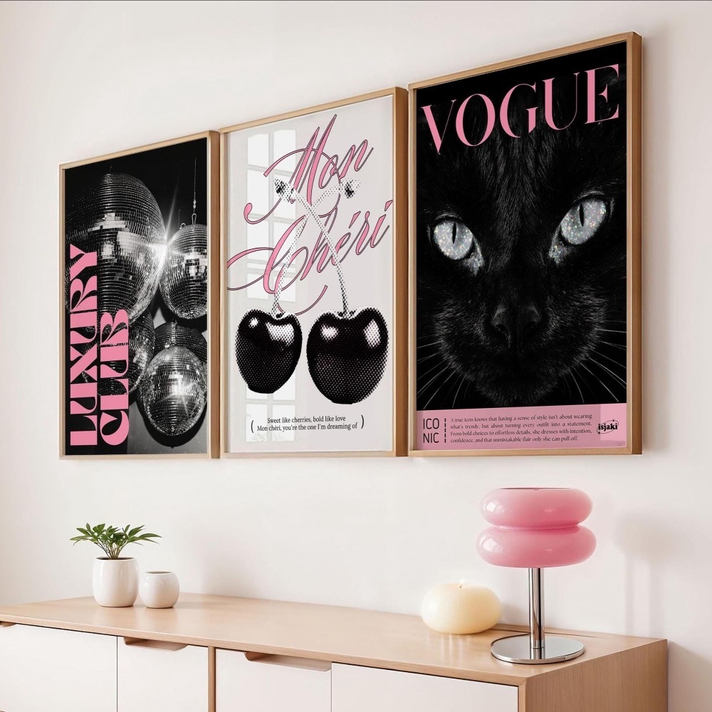 3pcs Frameless Leopard Print,B - огляд і ціна Home Decor Y2K