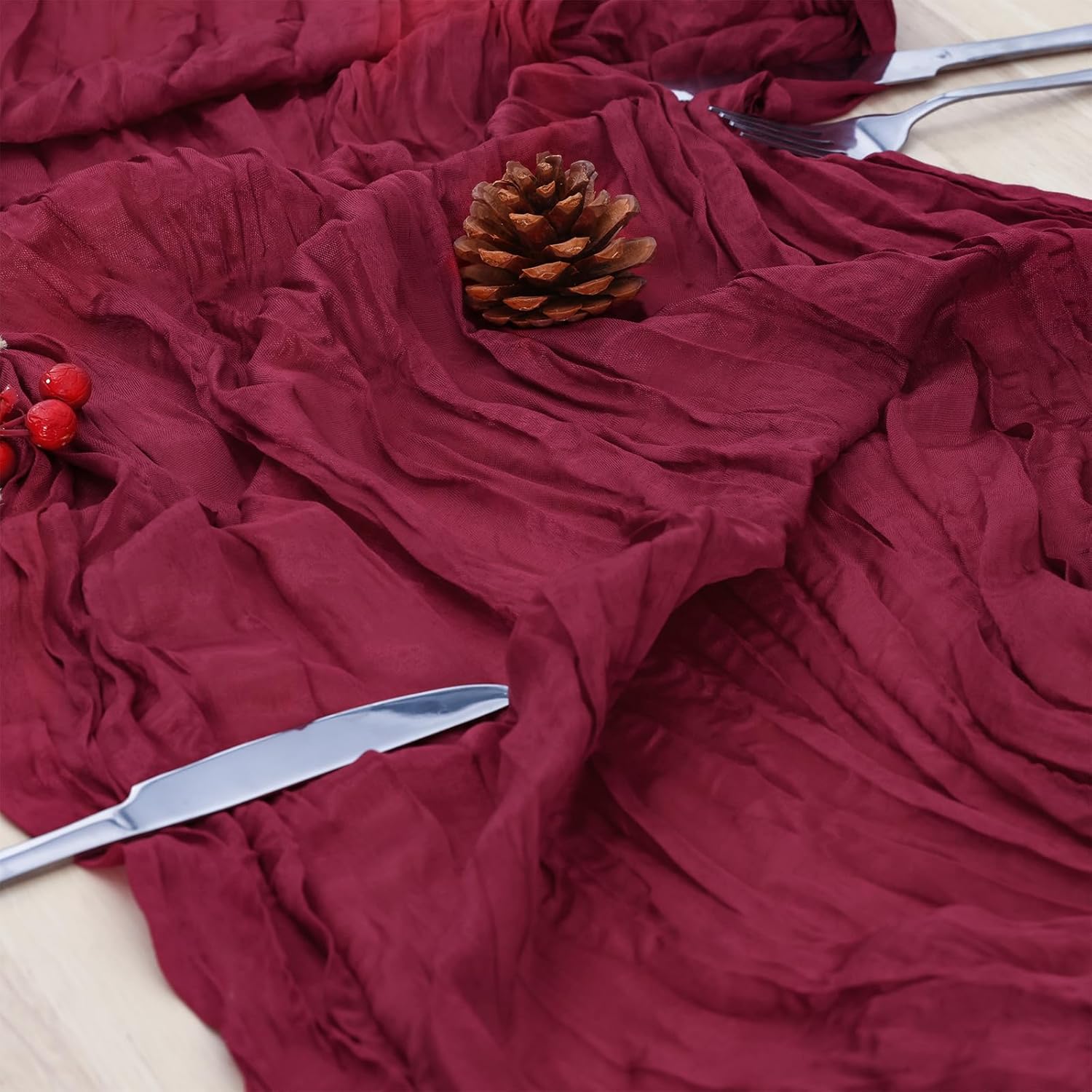 10Pcs Cheesecloth Table Runner - огляд і ціна Linen Table Runner