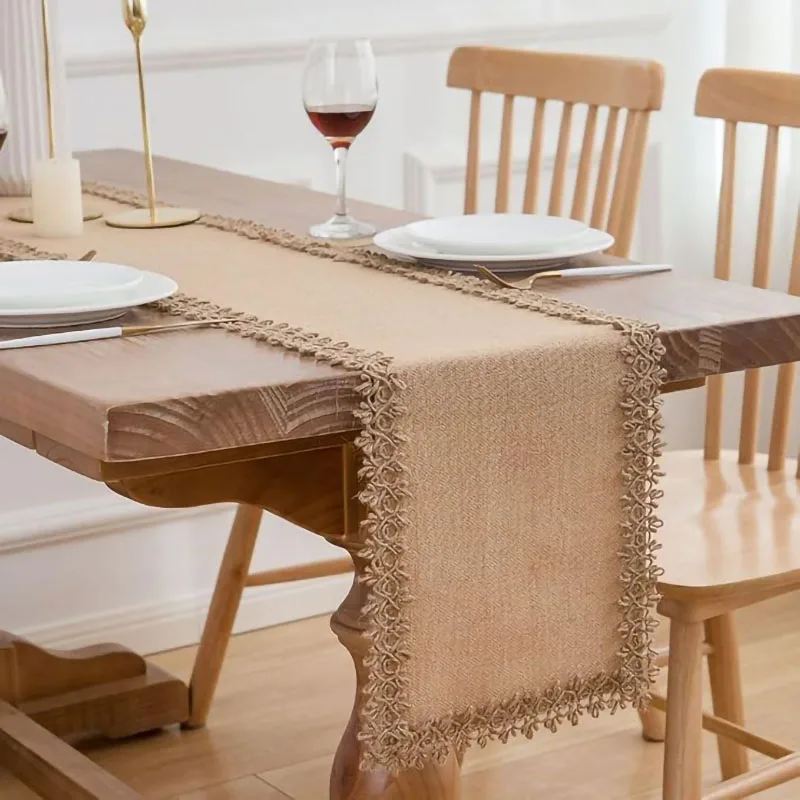 Natural Jute Table Runner with - огляд і ціна Linen Table Runner