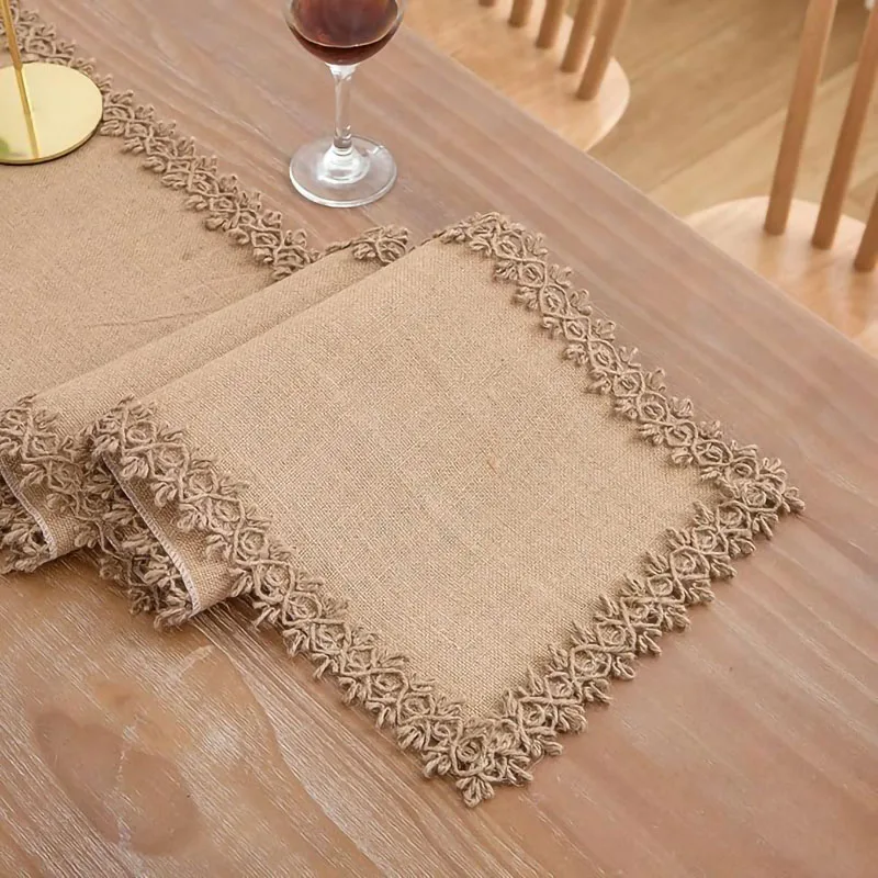 Natural Jute Table Runner with - огляд і ціна Linen Table Runner