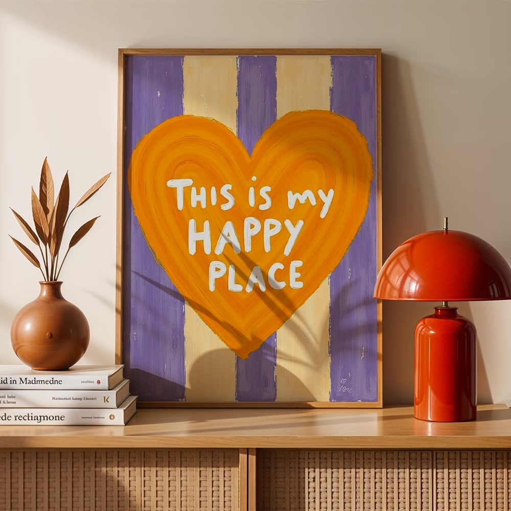 Modern,Retro This Is My Happy  - огляд і ціна Home Decor Theme