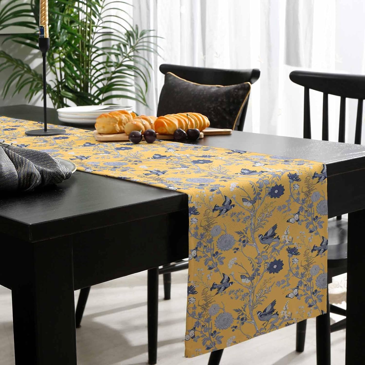 Vintage Birds Butterflies Herb - огляд і ціна Linen Table Runner