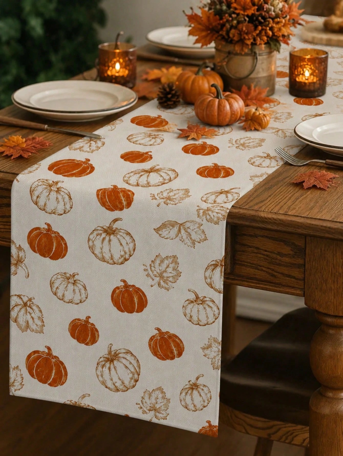 1pc Thanksgiving Table Runner  - огляд і ціна Linen Table Runner
