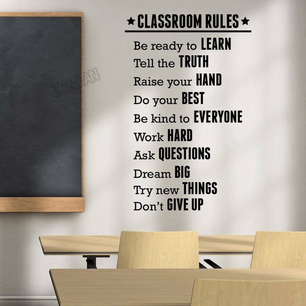 Classroom Rules Wall Sticker F - огляд і ціна Home Decor Indonesia