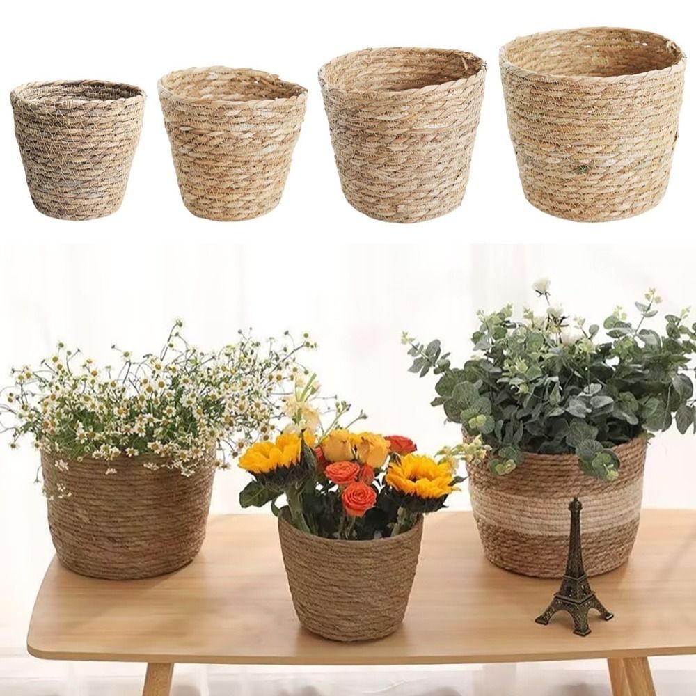 1Pcs For Garden Terraces Flowe - огляд і ціна Rattan Plant Basket